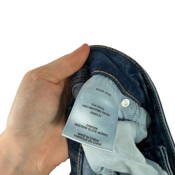 Silver Jeans Women's Skinny Jeans - Blue - Picture 6 of 7